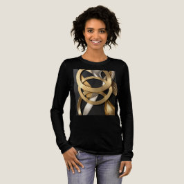 Golden Rings Abstracte Kunst – Modern Luxe Ontwerp Tri-Blend Shirt