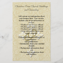 Golden Rings met Kruis, elegante Christelijke lief Flyer