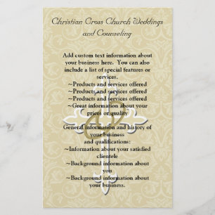 Golden Rings met Kruis, elegante Christelijke lief Flyer