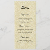 Golden Rings met Kruis, elegante Christelijke lief Menu (Voorkant)