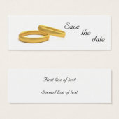 Golden Rings Save the date visitekaartje (Voorkant /achterkant)