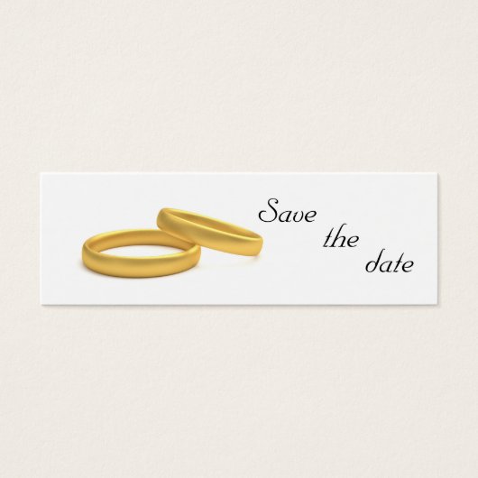 Golden Rings Save the date visitekaartje (Voorkant)