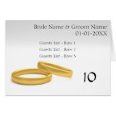 Golden Rings Wedding Table Placeholder (Voorkant Horizontaal)