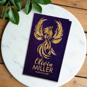 Golden Rising Phoenix Bird Visitekaartje