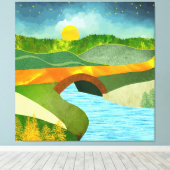 Golden Road Canvas Afdruk (Insitu (Houten vloer))