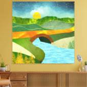 Golden Road Canvas Afdruk (Insitu (Woonkamer))