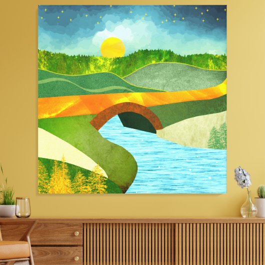 Golden Road Canvas Afdruk (Insitu (Woonkamer))