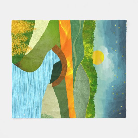 Golden Road Fleece Deken (Voorkant (Horizontaal))