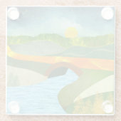 Golden Road Glazen Onderzetter (Achterkant)