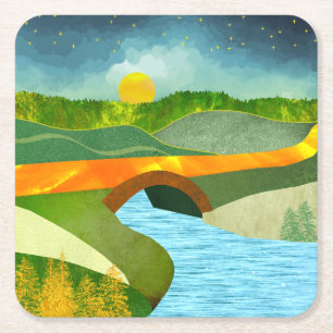 Golden Road Kartonnen Onderzetters