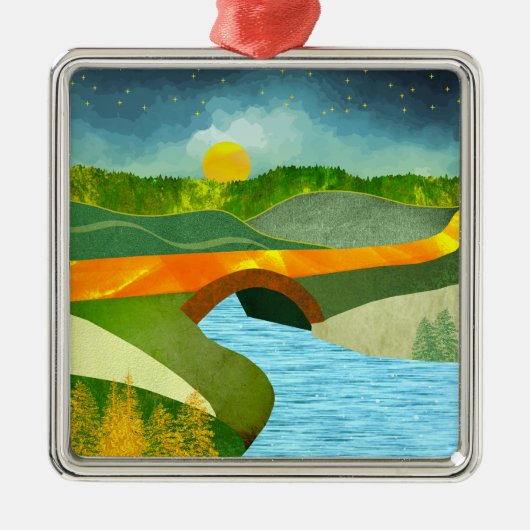 Golden Road Metalen Ornament (Voorkant)