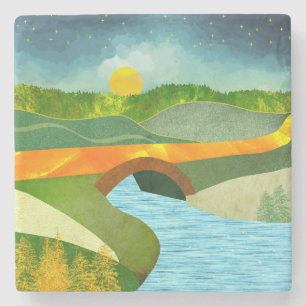 Golden Road Stenen Onderzetter