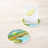 Golden Road Zandsteen Onderzetter (Zijkant)