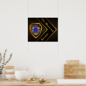 Golden "Rock of the Marne" 10th Mountain Division Poster (Keuken)