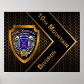 Golden "Rock of the Marne" 10th Mountain Division Poster (Voorkant)