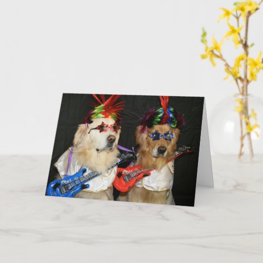 Golden Rock Star Verjaardag Kaart (Gele Bloem)