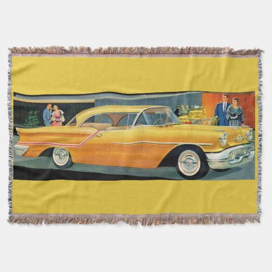 Golden Rocket 88 Oldsmobile print uit 1950 Deken (Voorkant)