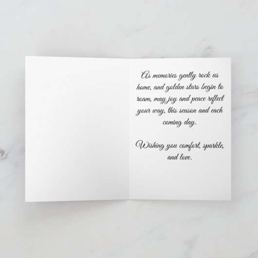 Golden Rocking Horse – Holiday Card Kaart (Binnen)