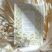 Golden Rococo Vine Wedding Kaart