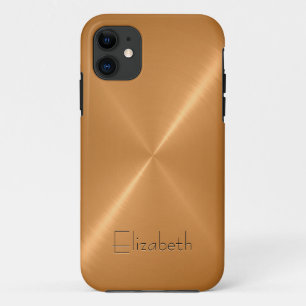 Golden Roestvrij staalmetaal iPhone 11 Hoesje