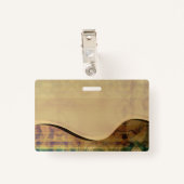 Golden Rolling Hills Naam Tag Badge (Achterkant met clip)