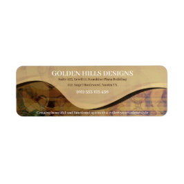 Golden Rolling Hills Retour Adreslabels Etiket