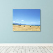 Golden Rolls van Hay en Deep Blue Zee Design Canvas Afdruk (Insitu (Houten vloer))