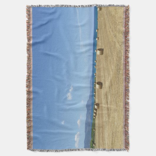 Golden Rolls van Hay en Deep Blue Zee Design Deken (Voorkant Verticaal)