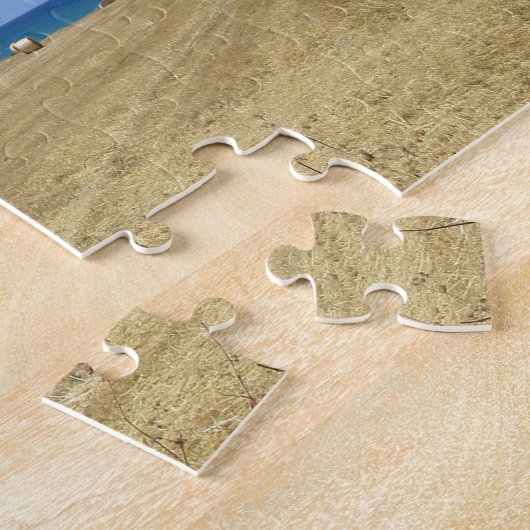 Golden Rolls van Hay en Deep Blue Zee Design Legpuzzel (Zijkant)