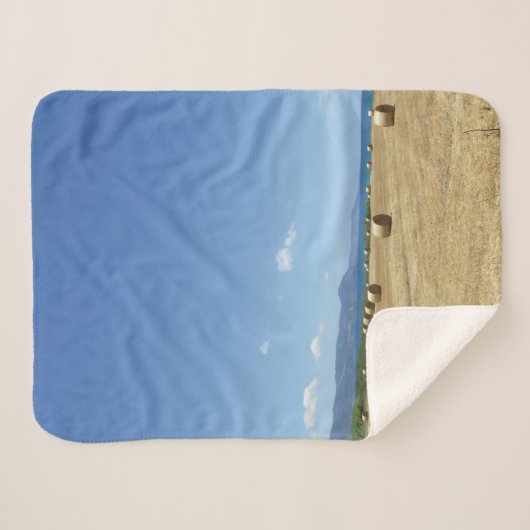 Golden Rolls van Hay en Deep Blue Zee Design Sherpa Deken (Voorkant (horizontaal))