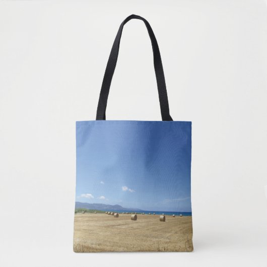 Golden Rolls van Hay en Deep Blue Zee Design Tote Bag (Voorkant)