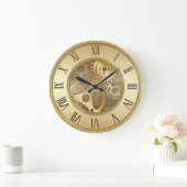 Golden Roman Numeras Ronde Klok (Huis)