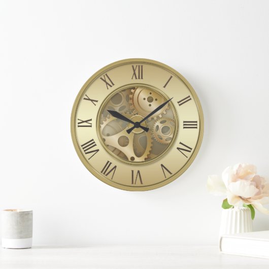  Golden Roman Numeras Ronde Klok (Huis)