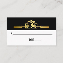 Golden Romance Art Deco Place Card Plaatskaartje