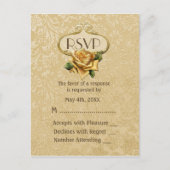 Golden Roos 50e Jubileum RSVP Uitnodiging Briefkaart (Voorkant)