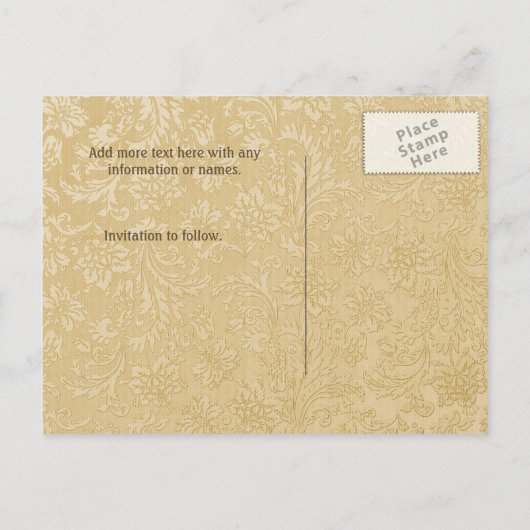 Golden Roos 50ste Jubileum Save the Date Aankondigingskaart (Achterkant)