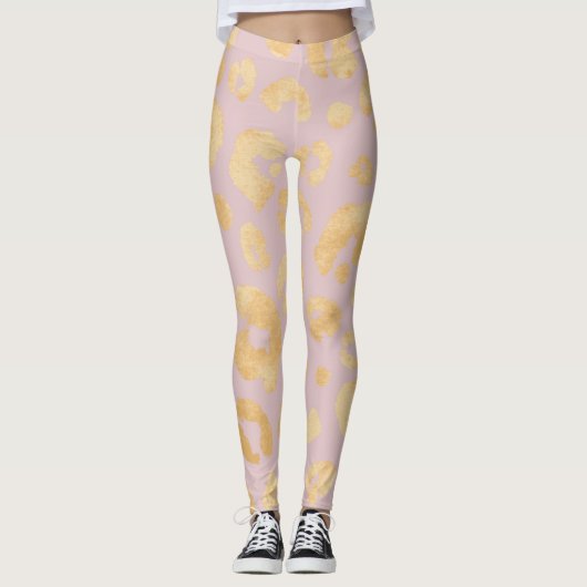 Golden Roos Cheetah Animal Print Leggings (Voorkant)