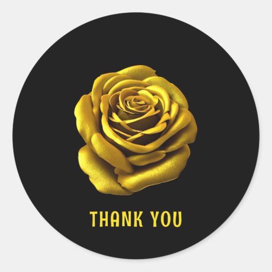 Golden Roos Classic Round Sticker (Voorkant)