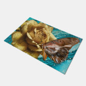 Golden Roos Dog Wings Butterfly Wings Deurmat (Schuin)