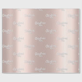 Golden roos elegance, kerstfeest cadeaupapier (Vlak)