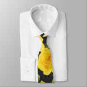 Golden Roos Elegance op zwart Stropdas (Gebonden)