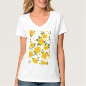 Golden Roos Elegance op zwart T-shirt (Voorkant)