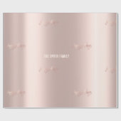 Golden roos elegantie, kerstfeestpap cadeaupapier (Vlak)