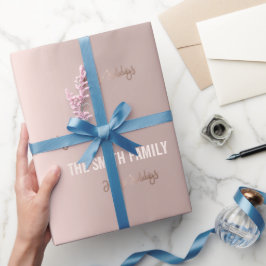 Golden roos elegantie, kerstfeestpap cadeaupapier