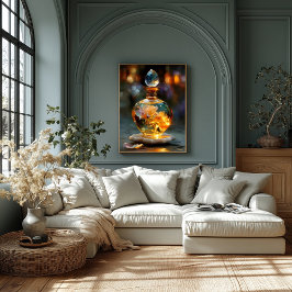 Golden Roos Essence – Luminous Fantasy Parfum Canvas Afdruk