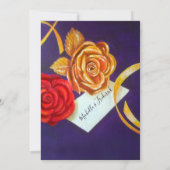 Golden Roos Gift 50th Wedding Jubileum Kaart (Achterkant)