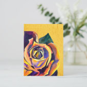 Golden Roos Gothic waterverf art Briefkaart (Staand voorkant)