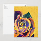 Golden Roos Gothic waterverf art Briefkaart (Voorkant / Achterkant)