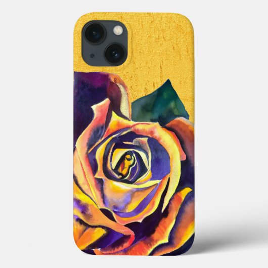 Golden Roos Gothic waterverf art Case-Mate iPhone Case (Achterkant)