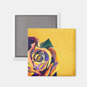 Golden Roos Gothic waterverf art Magneet (Voorkant / Achterkant)